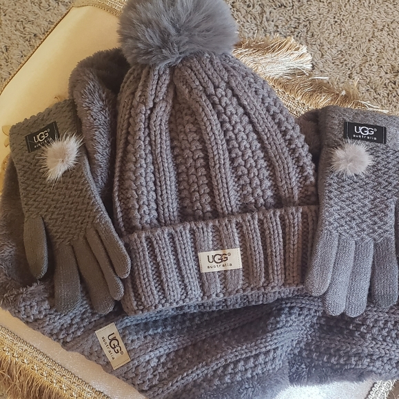 ugg hat gloves and scarf set